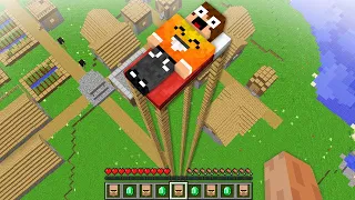 OBUDZIŁEM SIĘ 1000 METRÓW NAD WIOSKĄ w Minecraft!