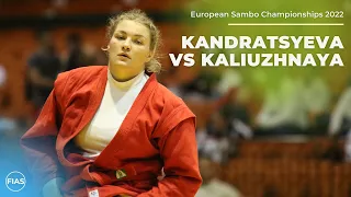 KANDRATSYEVA Maryia vs KALIUZHNAYA Katsiaryna. Women +80 kg. European SAMBO Championships 2022