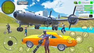 Hurricane Superhero Driving Muscle Car Motorbike & B29 Superfortress Airplane - Android Gameplay.