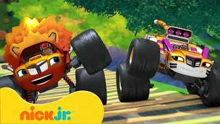 Blaze and Stripes Help Sparky Return to the Volcano 🌋 | Blaze and the Monster Machines | Nick Jr. UK