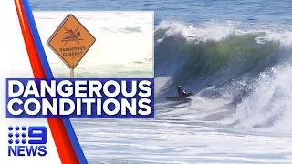 Days of wild weather create super swell | Nine News Australia