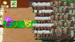 Plant vs Zombies - 1 Peashooter vs 9999 Giga-Gargantuar
