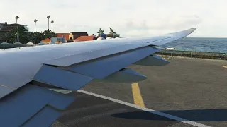 747 Take-off from FAMOUS St Maarten Airport | Microsoft Flight Simulator 2020 | ULTRA REALISM