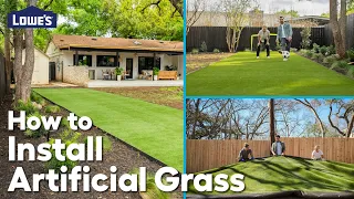 How to Install Synthetic Turf | Blending Backyard Makeover How-to's