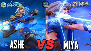 ASHE VS MIYA: WILD RIFT VS MOBILE LEGENDS COMPARISION