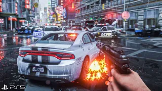 GTA 6 Graphics - ACTION Gameplay! Five Star Police Chase & City Rampage - Ray Tracing Graphics Mod!