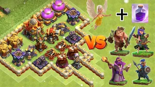 Impossible base Vs All Hero's & (10) healer + rage spell #coc #clasher #supercell #viral #gaming