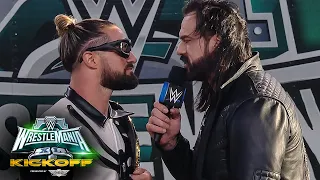 Seth “Freakin” Rollins and Drew McIntyre hold a war of words: WrestleMania XL Kickoff, April 5, 20..