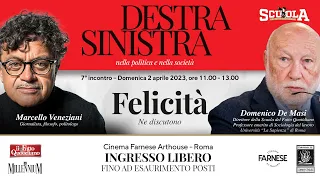 Da che cosa dipende la felicità? De Masi e Veneziani a confronto