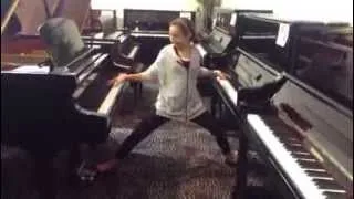 12 yr. old Emily Bear - 2 pianos same time