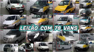 LEILÃO COM 78 VANS VENDIDAS BARATAS NO LEILÃO COMPILADO DE VANS