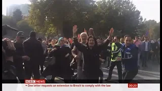 Freedom protests - sees police crackdown (Azerbaijan) - BBC News - 20th October 2019