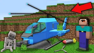 Minecraft NOOB vs PRO: NOOB RESTORED DISASSEMBLED ABANDONED 1000 YEAR OLD HELICOPTER ? 100% trolling