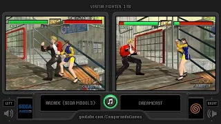 Virtua Fighter 3tb (Arcade vs Dreamcast) Side by Side Comparison I Vc Decide