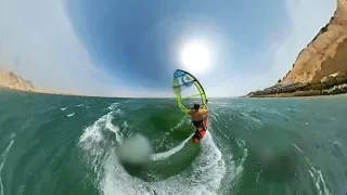 Windsurfing in Dakhla _gybe in 360 VR