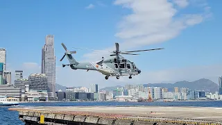 [政府飛行服務隊 GFS] H175獵豹直升機 (H175 Cheetah Helicopter)(B-LVI)灣仔停機坪起飛