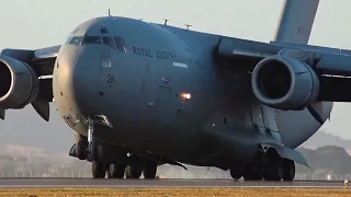 EXTREMELY CLOSE UP C-17 Globemaster III Action ● 2017 Avalon Airshow | Plane Spotting