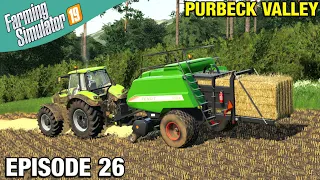 TIME FOR BIG BALES Farming Simulator 19 Timelapse - Purbeck Valley Farm FS19 Ep 26