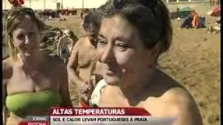 Altas Temperaturas: Sol e calor levam Portugueses à praia