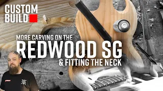 Ep 11 - It's in the Fine Details! Fettling, Carving, Shaping & Dialing this Guitar in - Redwood SG