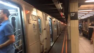BMT Subway: Brooklyn Bound R160A (N) Train at 57th Street-7th Avenue