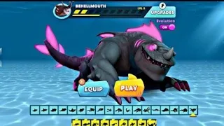 Hungry shark evolution | all sharks unlocked | behmouth convert to gaint BEHELLMOUTH