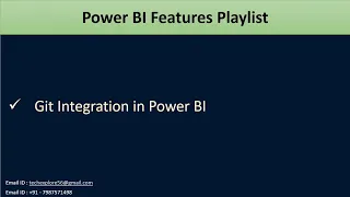 1. Git Integration In Power BI | How to Configure Workspace with Git Integration in Power BI.