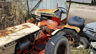 Case garden tractors at the salvage yard