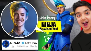 DM'ing Celebrities To Play Fortnite With Me Until One Responds! (PLAYING FORTNITE WITH NINJA!)