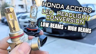 2013 - 2017 Honda Accord LED Headlight Change Tutorial + Comparison