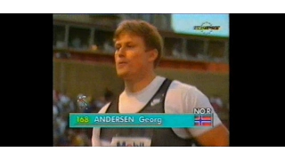 Georg Andersen,  shot put Norway 1988 20.10 metres (PB: 20,86 metres)