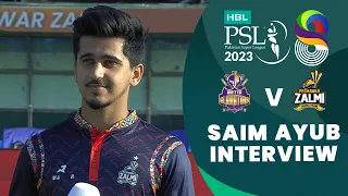 Saim Ayub Interview | Quetta Gladiators vs Peshawar Zalmi | Match 9 | HBL PSL 8 | MI2T