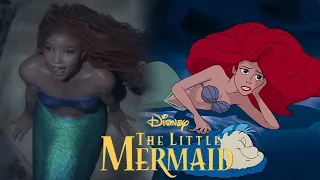 Halle Bailey voice - "Part of Your World" Animation (The Little Mermaid 1989-2023) comparison