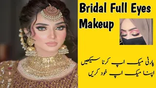 Full Bridal Eyes Makeup || Professional Makeup Step by Step || Easy Makeup || Makeup Class 2