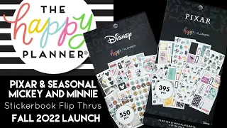 New Pixar & Seasonal Mickey & Minnie Stickerbooks | Fall 2022 Release | The Happy Planner