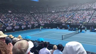 Djokovic vs Nishioka Australian Open 2020 Side court view Part 3