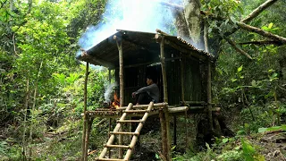 7 Days Building Complete Survival Shelter | Bamboo House & Bushcraft Camp