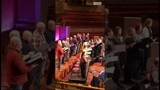 The choir and orchestra during the stage rehearsal of the 2022 Weihnachts-Oratorium by Bach.