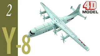 Y-8 transport aircraft - 4D Puzzle Model 1/240 Plane Series