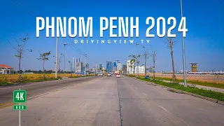 Drive through Koh Norea Phnom Penh city Cambodia 2024 | 4K HDR