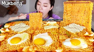 ASMR MUKBANG 🔥 Samyang Supersize Spicy Instant noodles EatingshowㅣSamyang Ramen MUKBANG!Fire Noodles