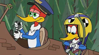 Woody flies a plane to impress Winnie | Woody Woodpecker