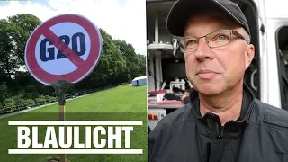 Verbot gegen das G20-Protestcamp - Großaufgebot der Polizei im Hamburger Stadtpark