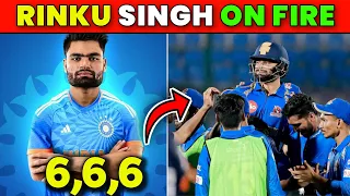 Rinku Singh do Miracle in up T20 league| Rinku Singh 3 sixes| Cricket|