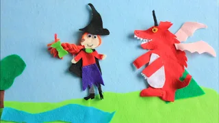 Room on the Broom- Stop Motion with Felt