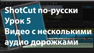 ShortCut по-русски. Видео с несколькими аудио дорожками. Multi audio tracks. Урок 5