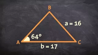 Ambiguous case, law of sines, two triangles