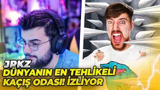 JRKZ - "Dünyanın En Tehlikeli Kaçış Odası!" İzliyor | MrBeast