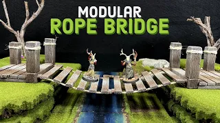 Modular Rope Bridge for Tabletop Gaming - D&D Terrain