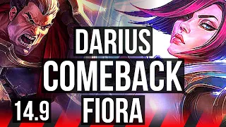 DARIUS vs FIORA (TOP) | Comeback, 600+ games | NA Master | 14.9